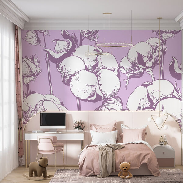Fleurs de coton sur une toile de fond douce Fleurs de coton sur une toile de fond douce