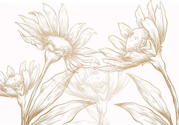 Dessin de fleurs et de feuilles Dessin de fleurs et de feuilles