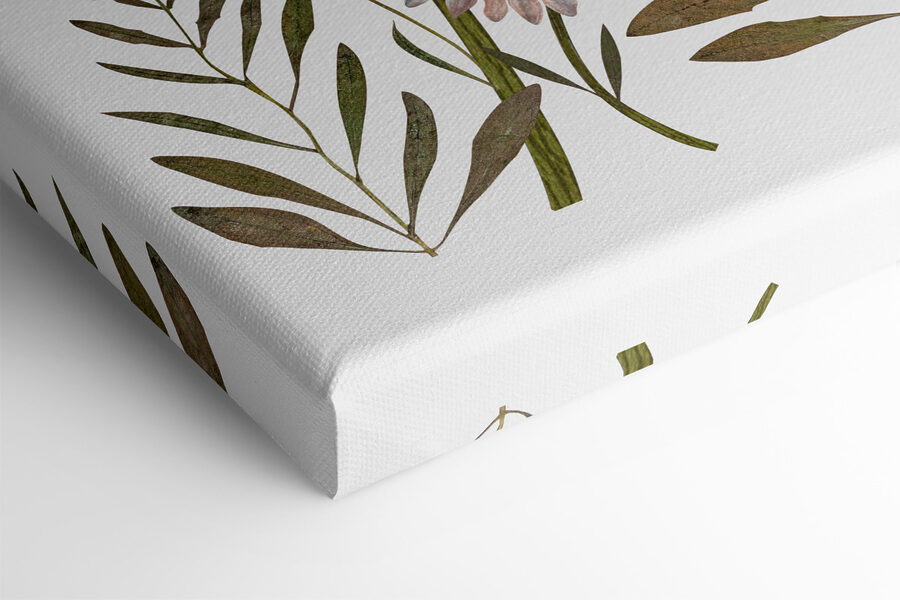Groupe de fleurs avec feuilles