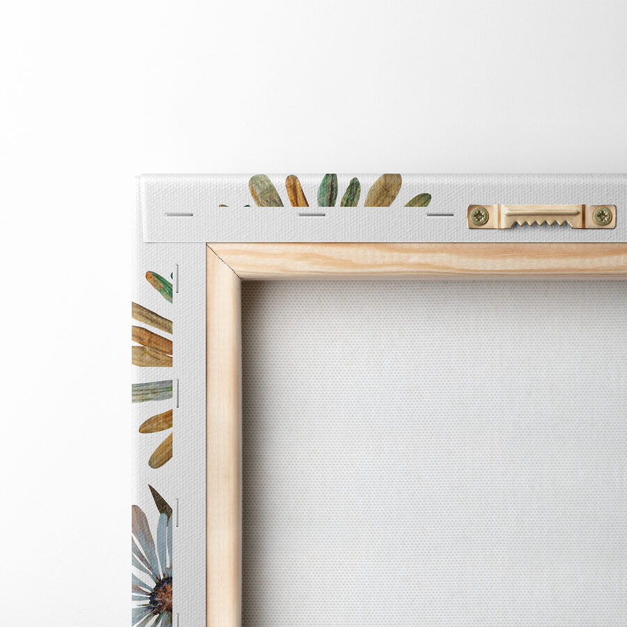 Groupe de fleurs avec feuilles