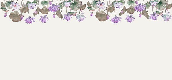 Rangée de fleurs violettes et de feuilles vertes u98844v1p 600x280 - Rangée de fleurs violettes et de feuilles vertes - tegory