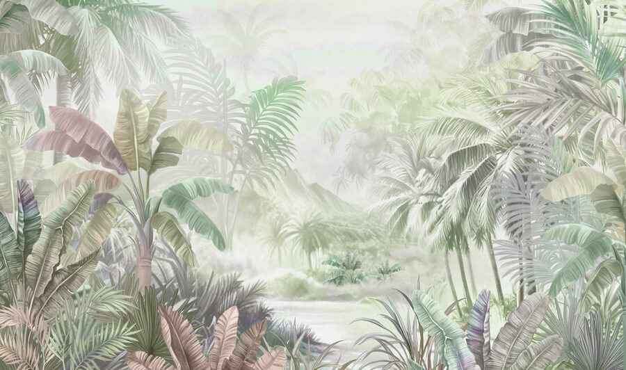 Peinture d'une forêt