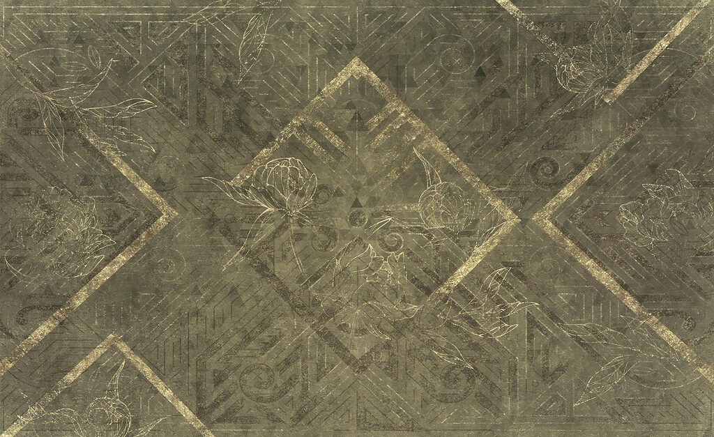 Des motifs complexes se mêlent à la nature. Des motifs complexes se mêlent à la nature.