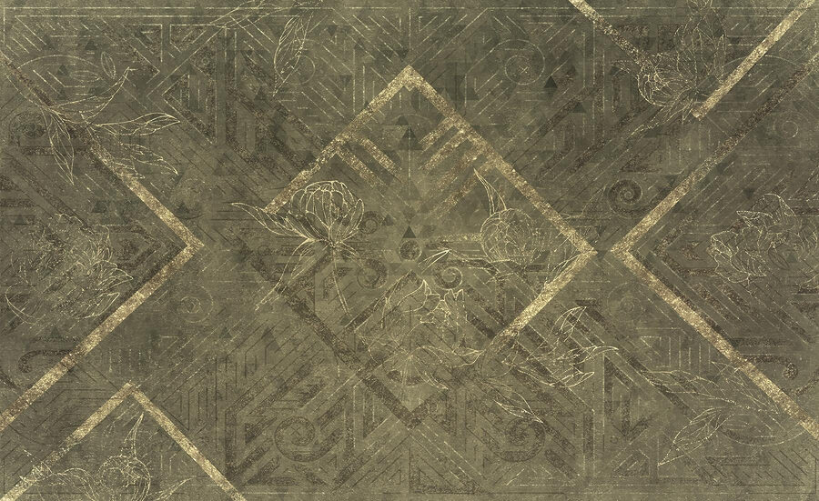 Des motifs complexes se mêlent à la nature. Des motifs complexes se mêlent à la nature.