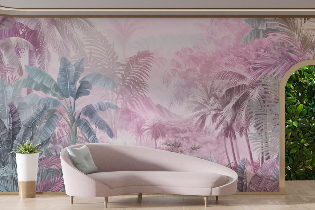 Painting of a tropical forest