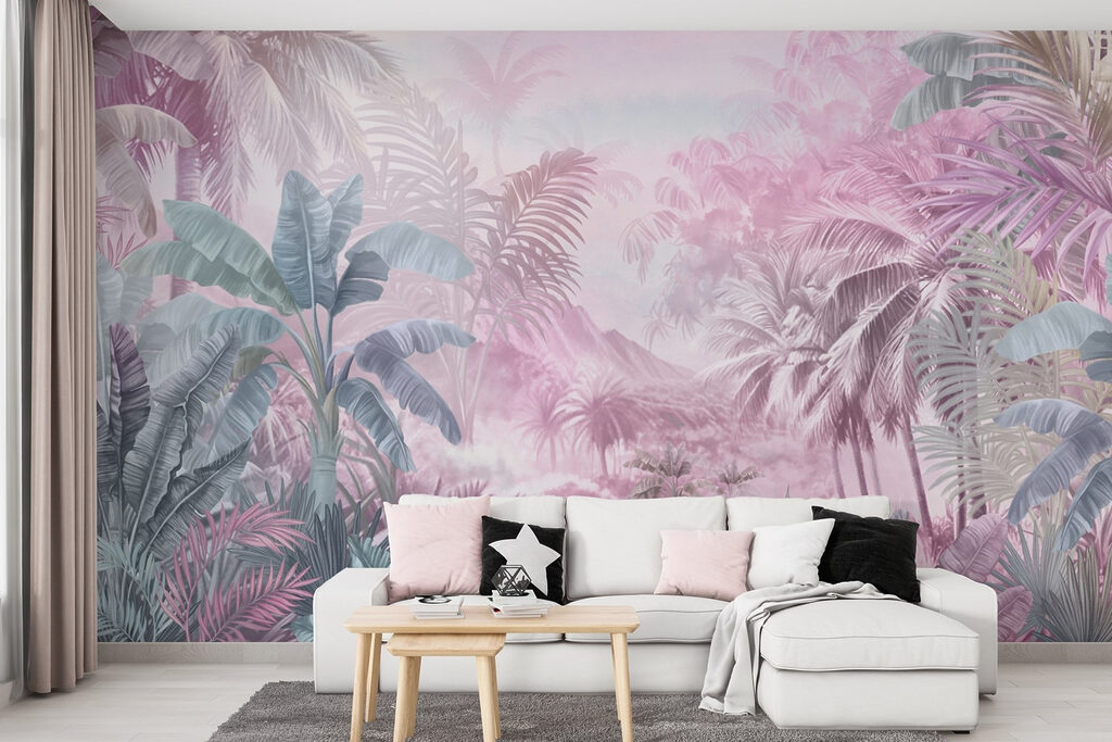 Painting of a tropical forest