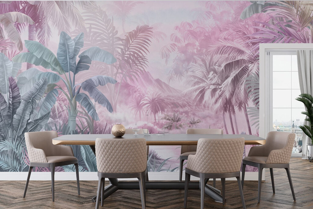 Painting of a tropical forest