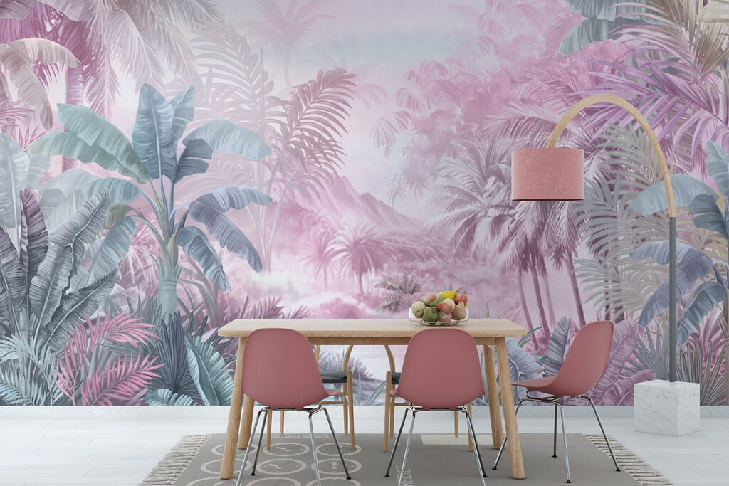 Painting of a tropical forest