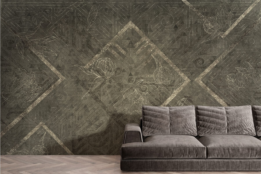 Surface à motifs gris et blancs