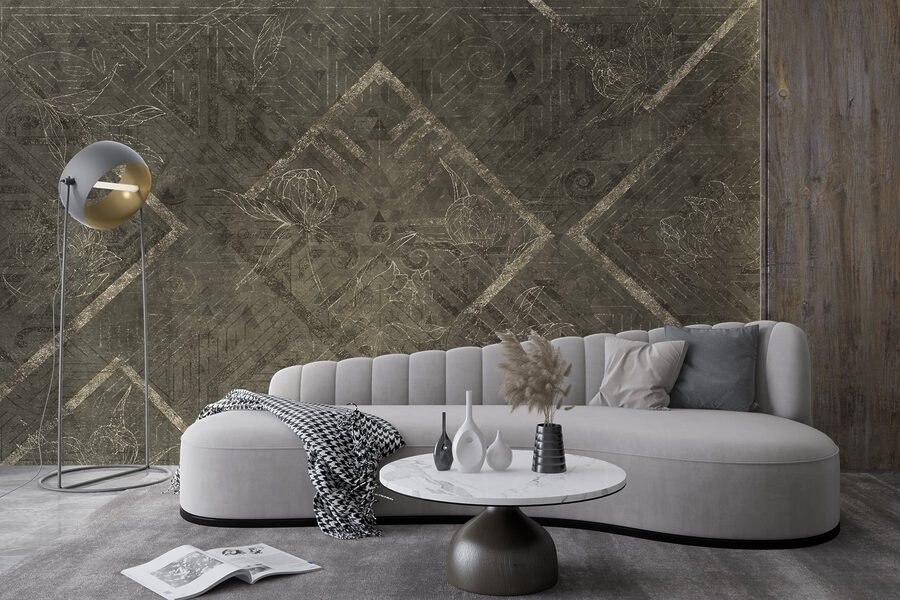 Surface à motifs gris et blancs