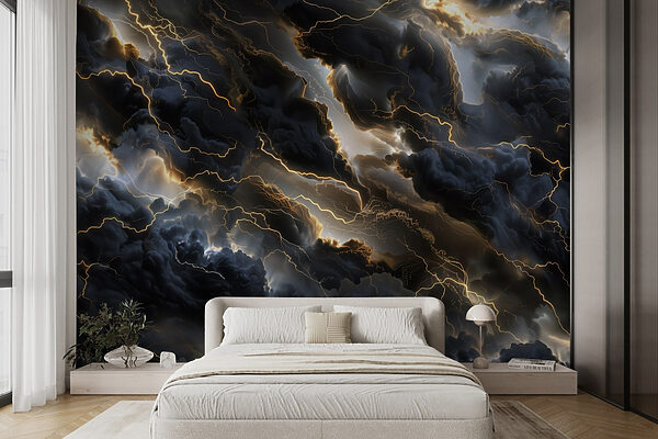 Nuages noirs avec éclairs Nuages noirs avec éclairs