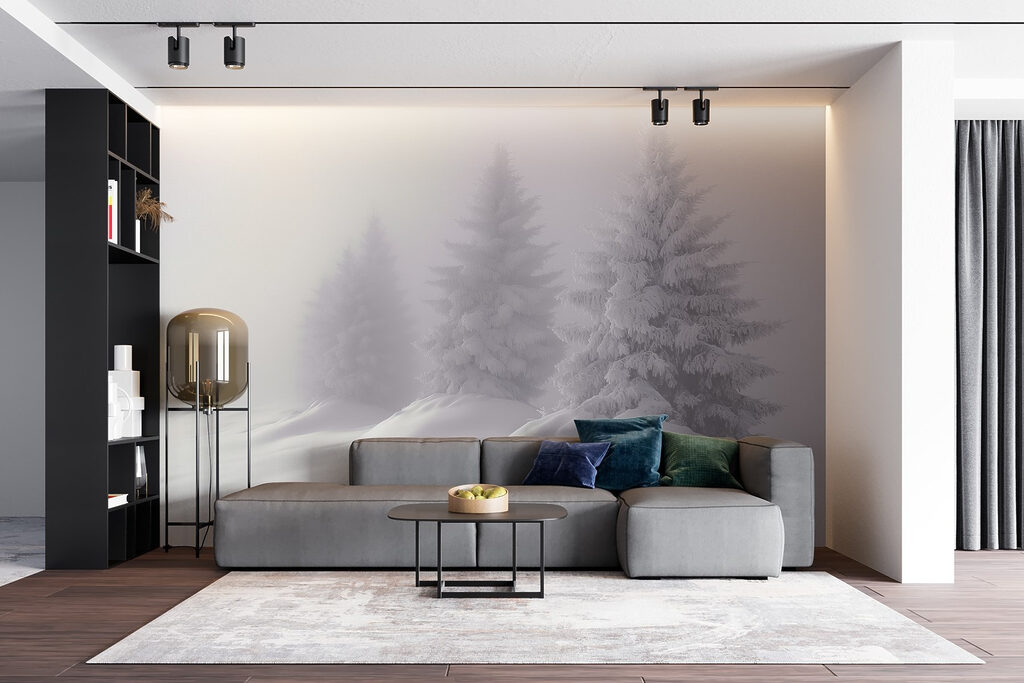 Group of trees covered in snow Group of trees covered in snow