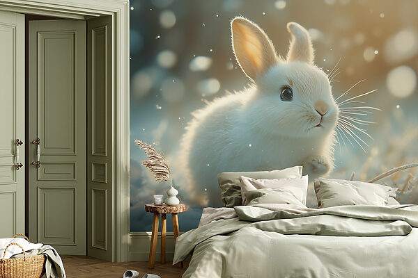 Lapin blanc dans la neige Lapin blanc dans la neige
