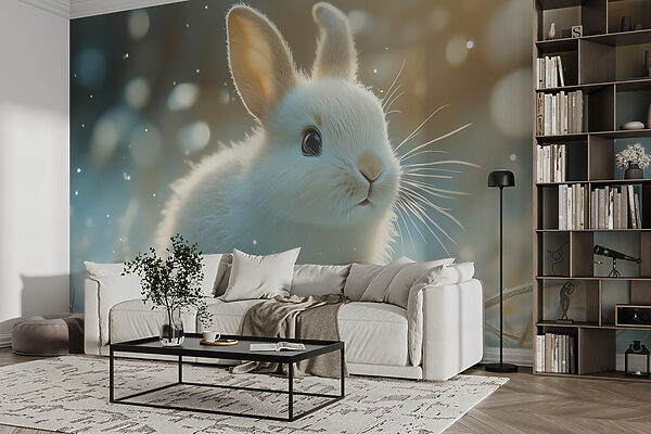 Lapin blanc dans la neige Lapin blanc dans la neige