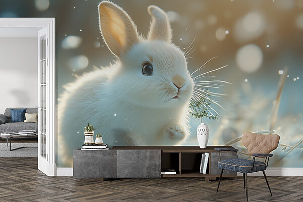 Lapin blanc dans la neige Lapin blanc dans la neige