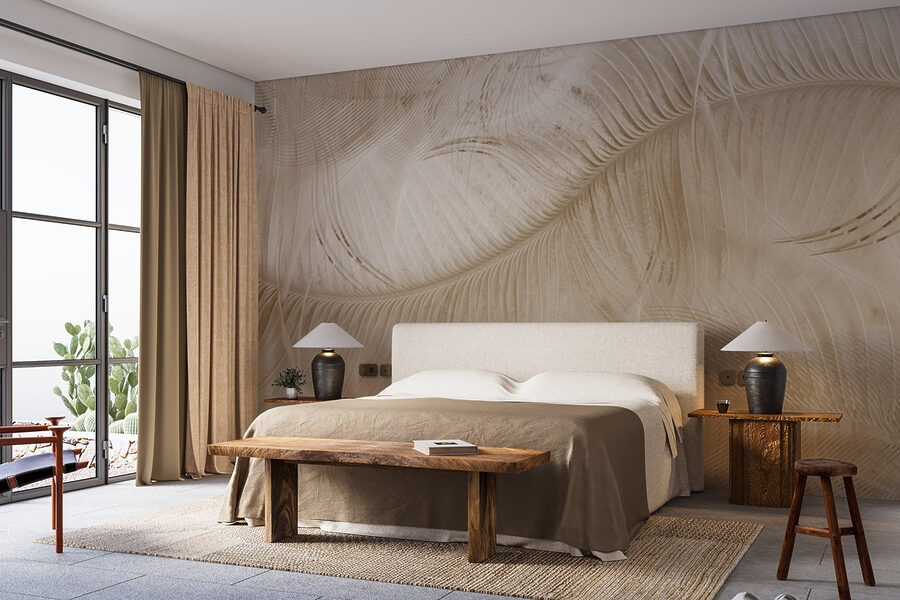 Papier peint Motifs naturels dans des tons doux