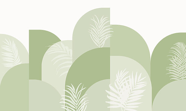 Fond vert et blanc avec des feuilles blanches Fond vert et blanc avec des feuilles blanches