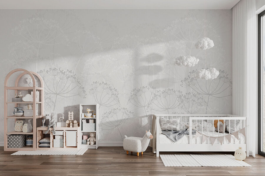 Motif de fleurs blanches