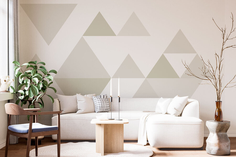 Groupe de triangles alignés