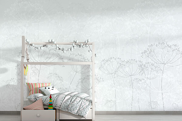 Fond blanc avec des fleurs Fond blanc avec des fleurs