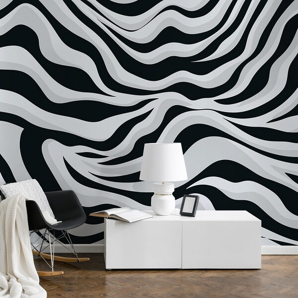 Motif rayé noir et blanc Motif rayé noir et blanc
