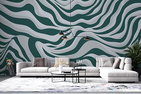 Motif rayé vert et blanc Motif rayé vert et blanc