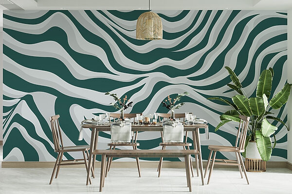 Motif rayé vert et blanc Motif rayé vert et blanc