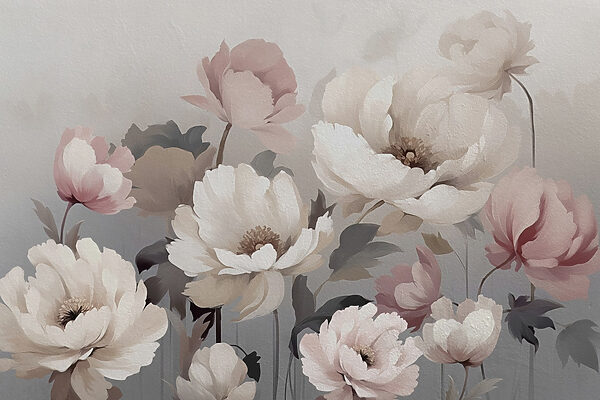 Peinture de fleurs sur un mur Peinture de fleurs sur un mur