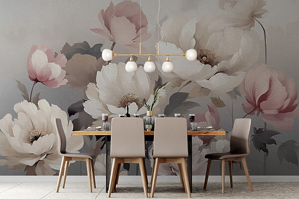 Peinture de fleurs sur un mur Peinture de fleurs sur un mur