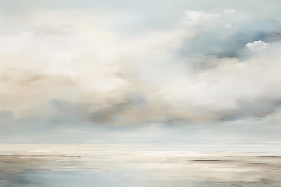 Ciel nuageux au-dessus d'une étendue d'eau