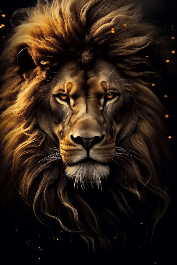 Lion à la longue crinière Lion à la longue crinière