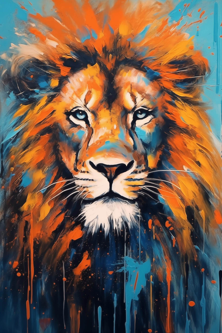 Peinture d'un lion Peinture d'un lion