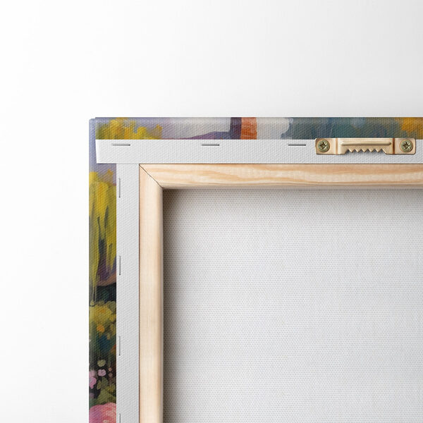 Peinture d'une maison avec des fleurs Peinture d'une maison avec des fleurs