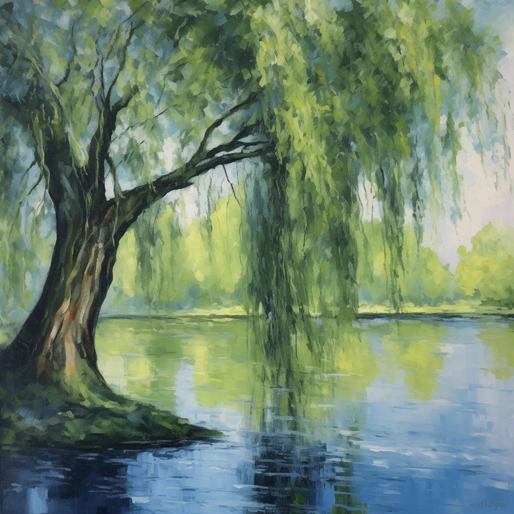 Tree next to water