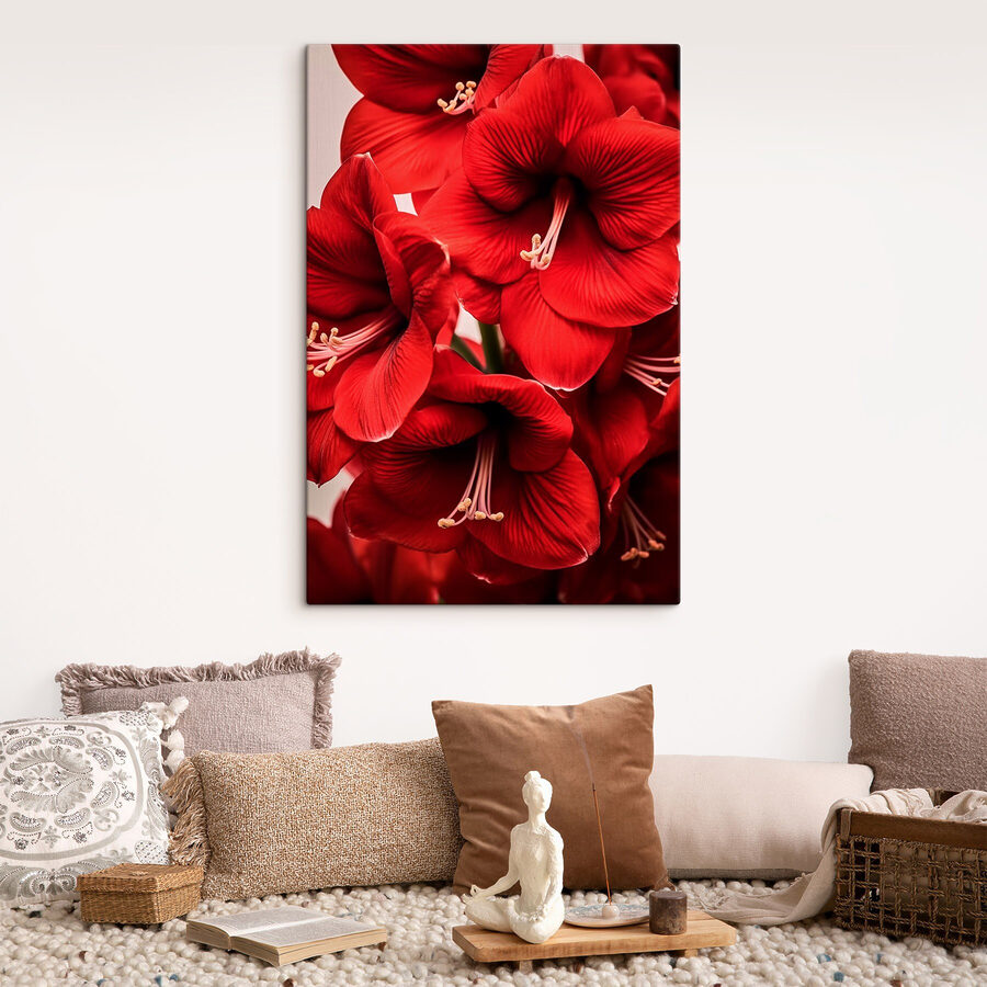 Fleurs rouges éclatantes en pleine floraison