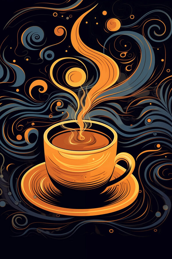 Tasse à café avec fumée Tasse à café avec fumée