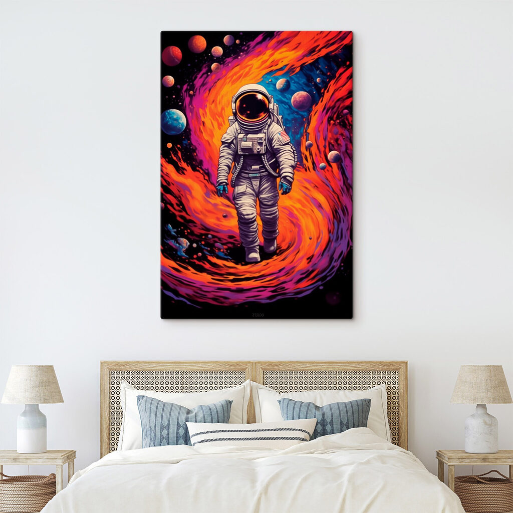 An astronaut walking in space An astronaut walking in space