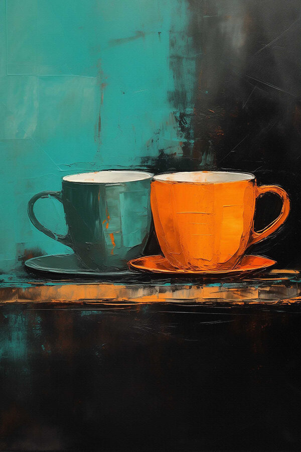 Peinture de deux tasses Peinture de deux tasses