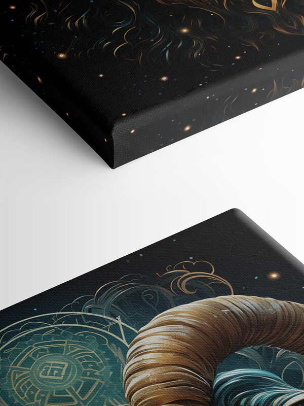 Peinture d'un bélier avec un motif Peinture d'un bélier avec un motif