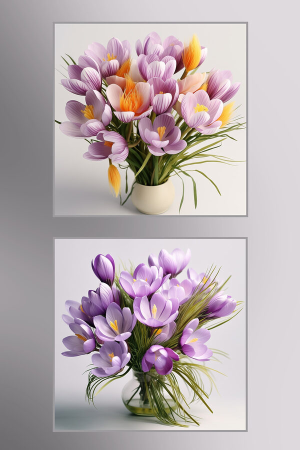 Collage de fleurs dans un vase Collage de fleurs dans un vase
