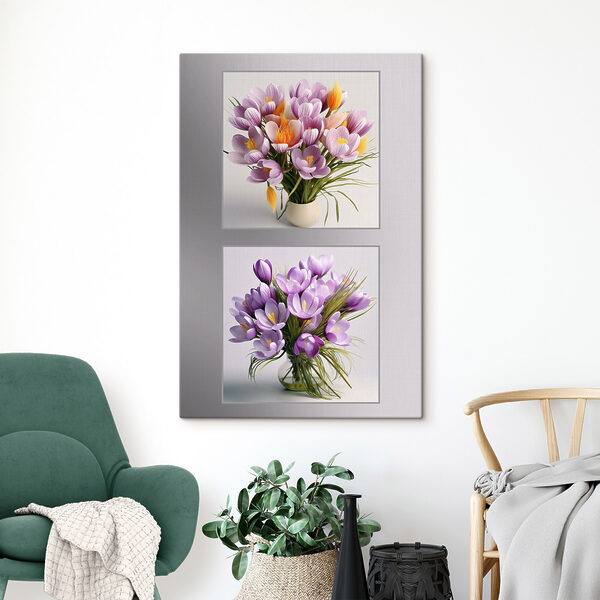 Collage de fleurs dans un vase Collage de fleurs dans un vase