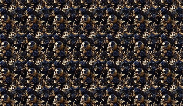 Motif de crânes et de fleurs Motif de crânes et de fleurs