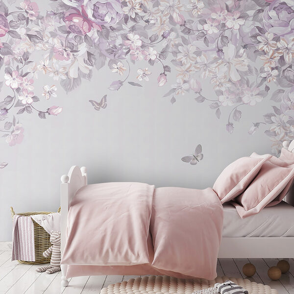 Motif floral avec papillons Motif floral avec papillons