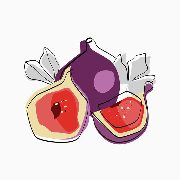 Figues coupées en deux Figues coupées en deux