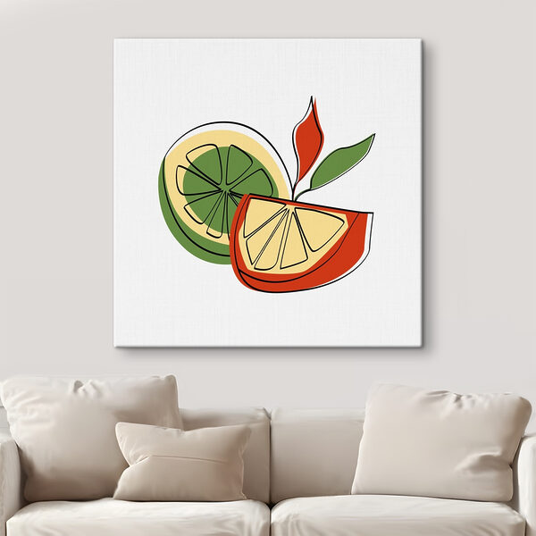Dessin d'un citron et d'une orange Dessin d'un citron et d'une orange