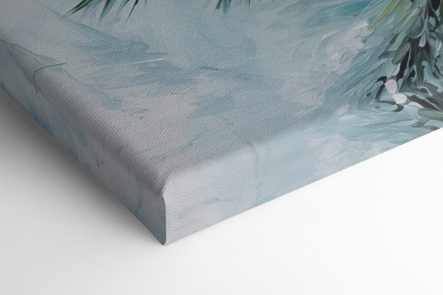 Peinture d'une plante à fleurs blanches
