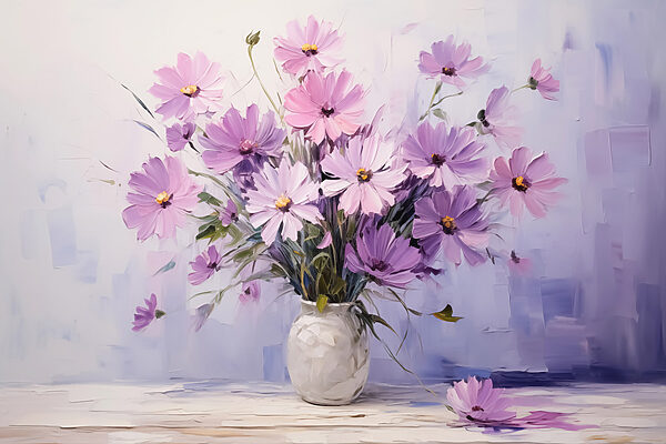 Peinture de fleurs dans un vase Peinture de fleurs dans un vase