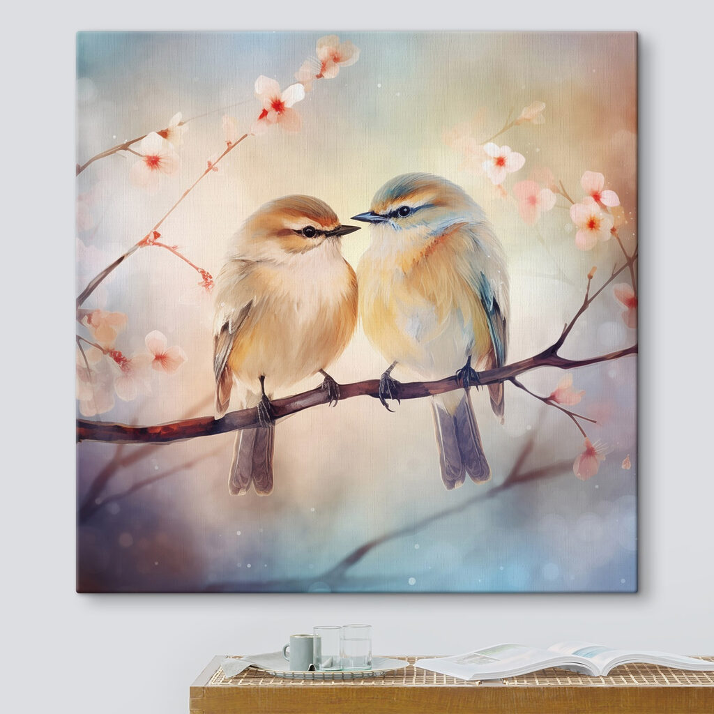 Two birds on a branch