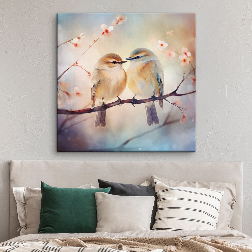 Two birds on a branch