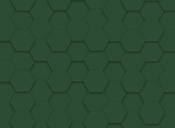 Hexagones verts sur une surface Hexagones verts sur une surface